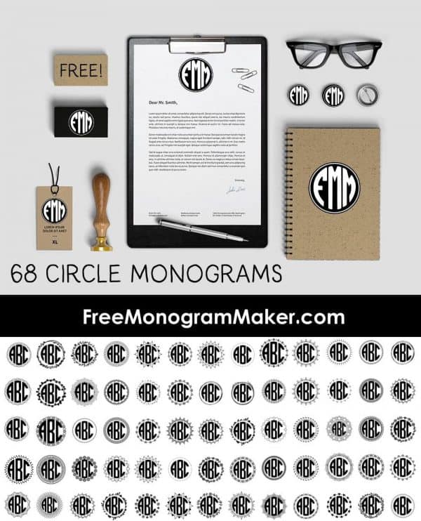 monogram generator to create circle monogram font free