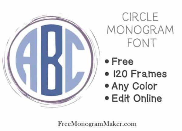 circle monogram font
