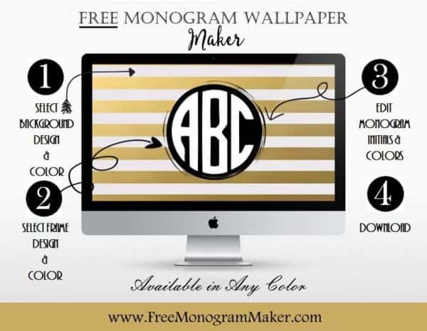 monogram wallpaper maker