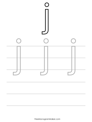 Bubble Writing Lowercase j