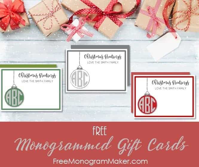 Free Christmas Monogram