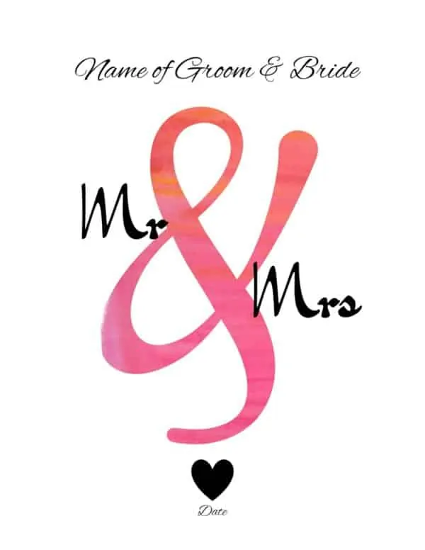 wedding sign