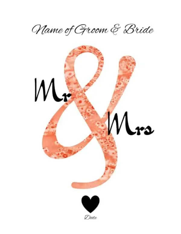 Mr and Mrs wedding signs