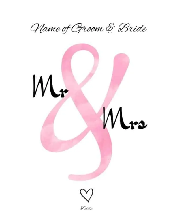 Mr and Mrs wedding sign