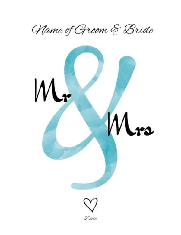 Mr & Mrs wedding signs