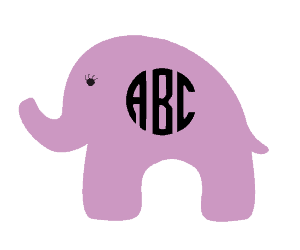 template with plain elephant