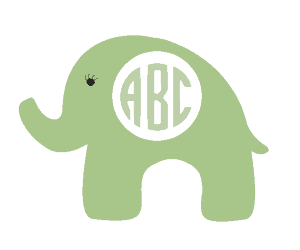 elephant monogram