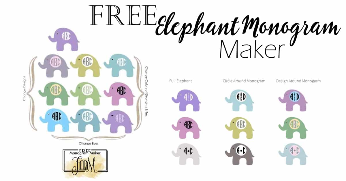 Download Free Elephant Monogram Create Online Download Instantly