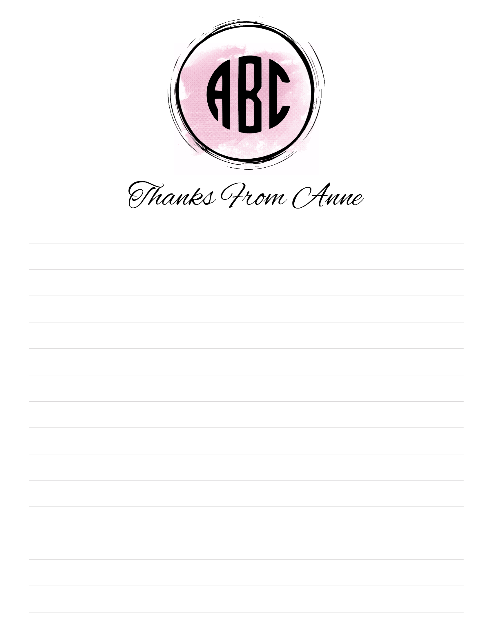 Free Monogram Stationery Maker Create Online & Print at Home