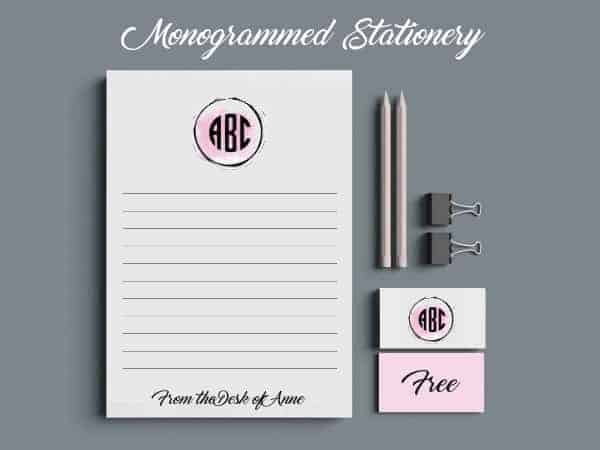 monogrammed stationery