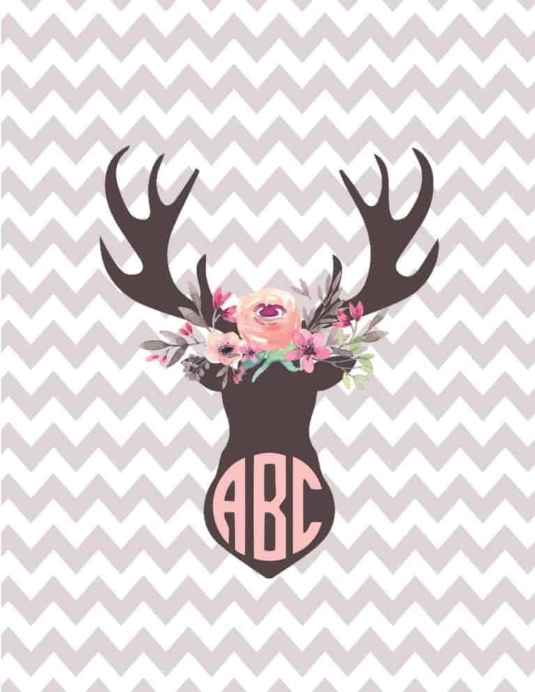 Silhouette monogram printables | Customize online and print at home