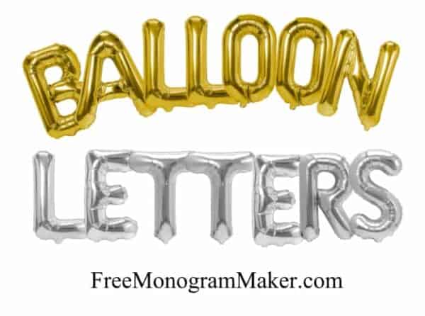 balloon letters