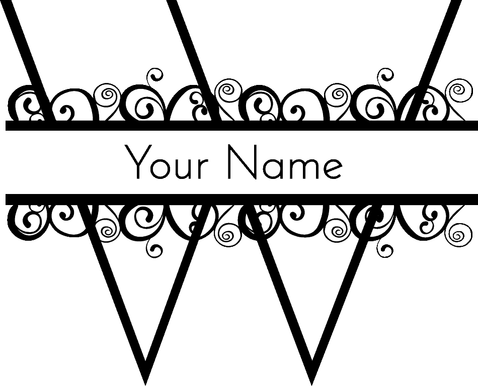 Letter W Monogram | Customize Online | Instant Download