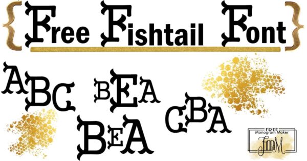 fishtail monogram font