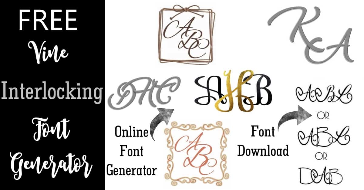 FREE vine monogram font | Download or use online
