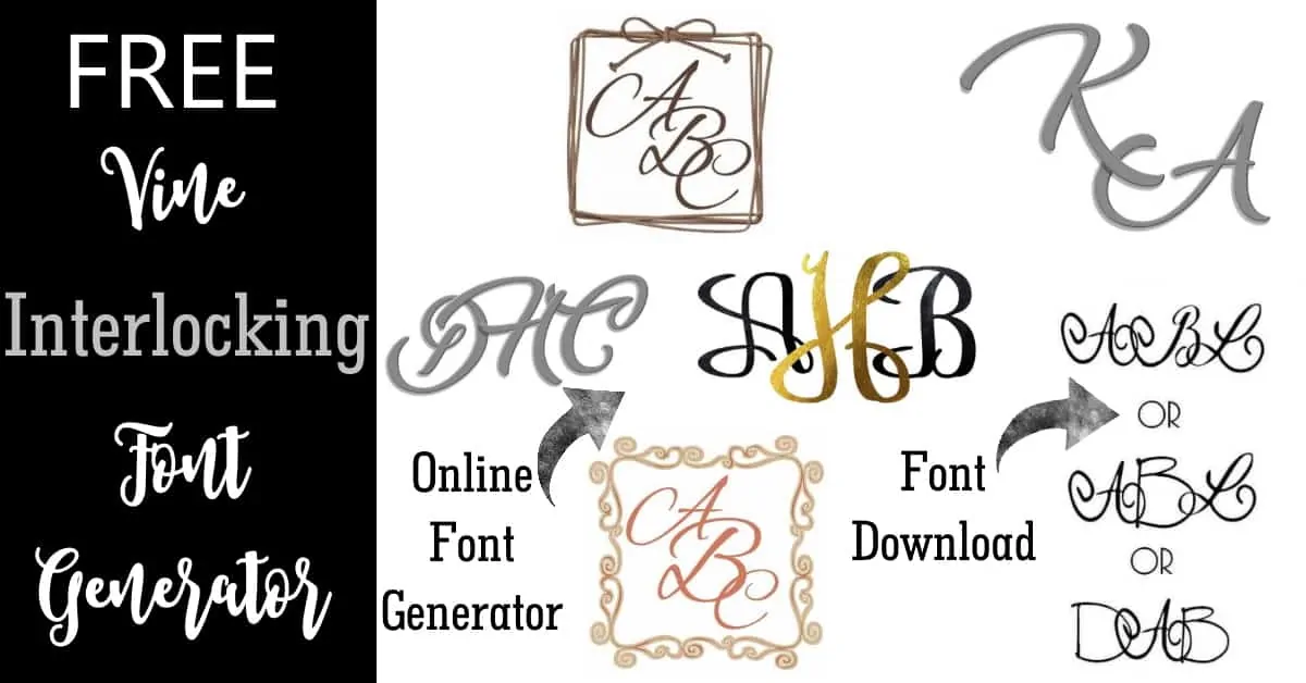Vine Monogram Font