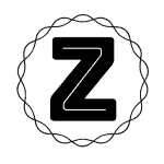 Letter Z with round frame
