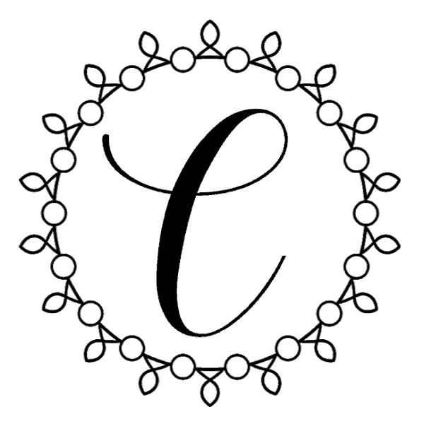 letter c monogram customize online instant download