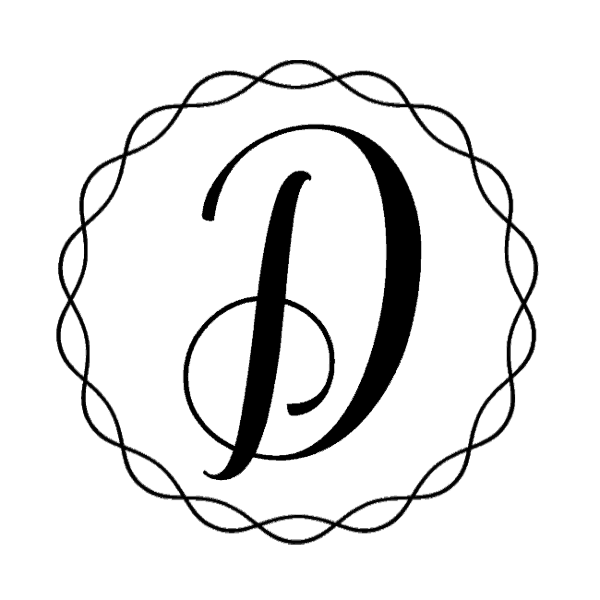 Letter D Split Monogram SVG