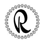 circle frame with initial R
