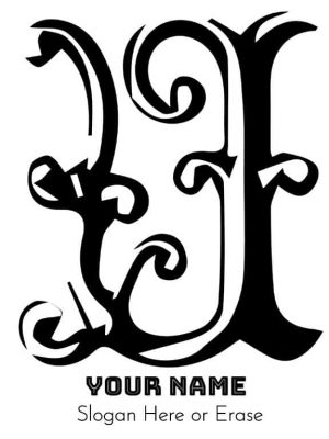 Letter U Monogram | Customize Online | Instant Download