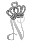 silver initial N with a crown on the top