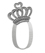 silver initial with a crown on the top