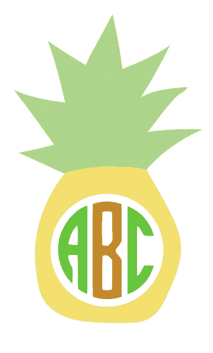 pineapple monogram 18