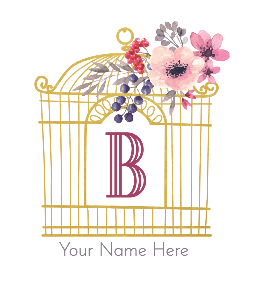 Letter B Monogram Customize Online Instant Download