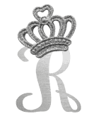 silver initial with a crown on the top