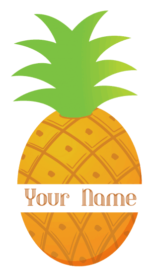 split pineapple monogram
