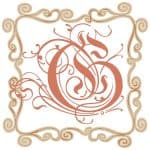 vintage style frame with initial