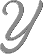 Calligraphy letter Y