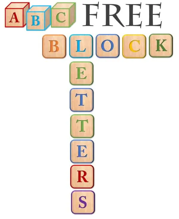 Free Block Letter Alphabet