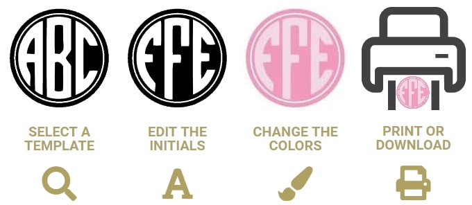 Free Monogram Maker | Customize Online | Instant Download