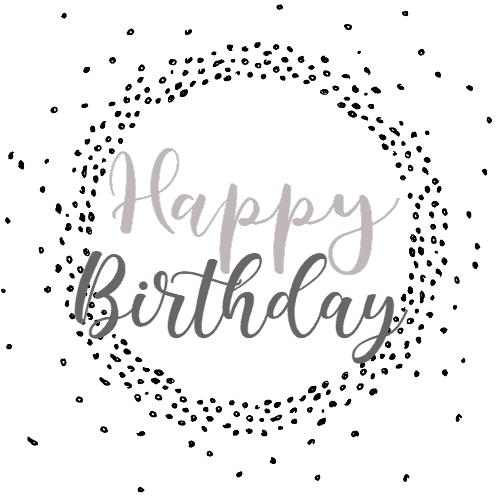 Happy birthday hand lettering