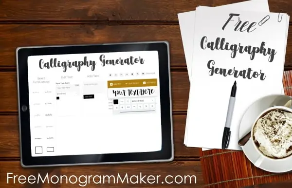 calligraphy generator