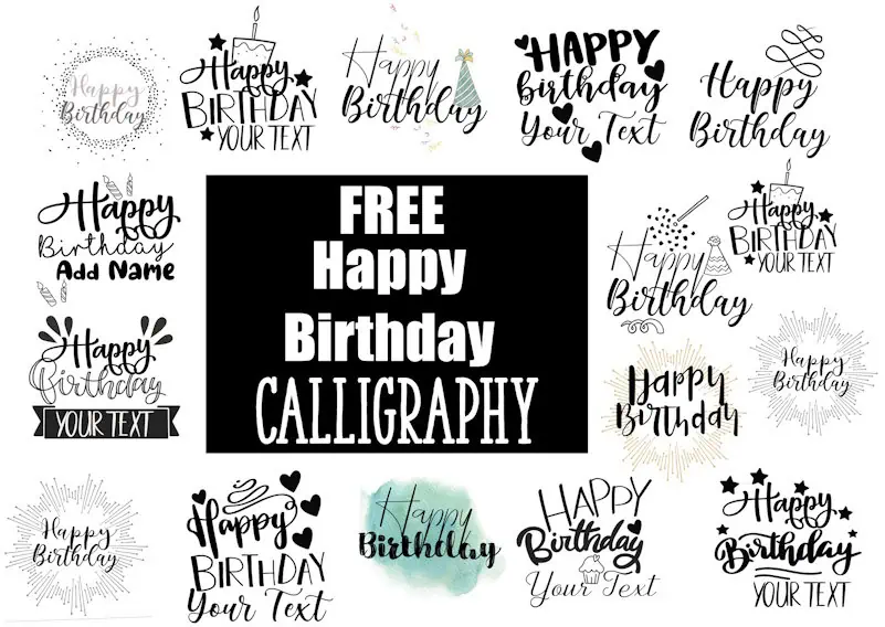 happy birthday calligraphy