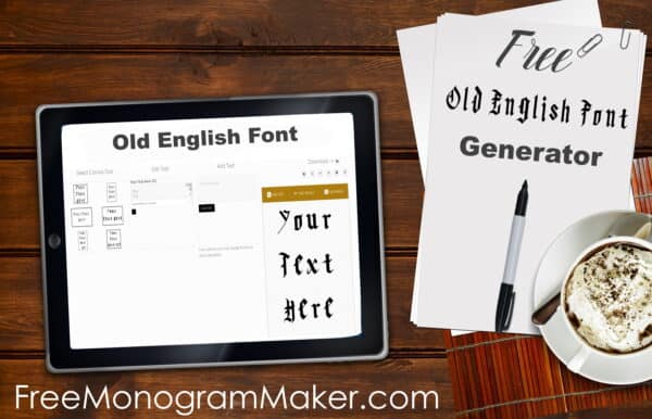 Old english font generator