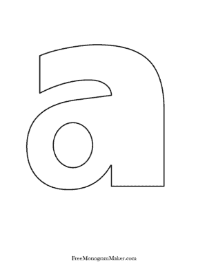 Lowercase bubble letter A