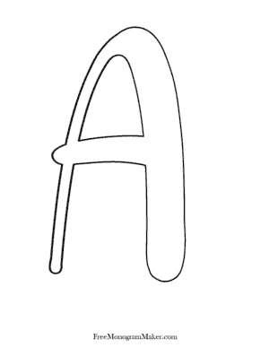 How to draw bubble letter A