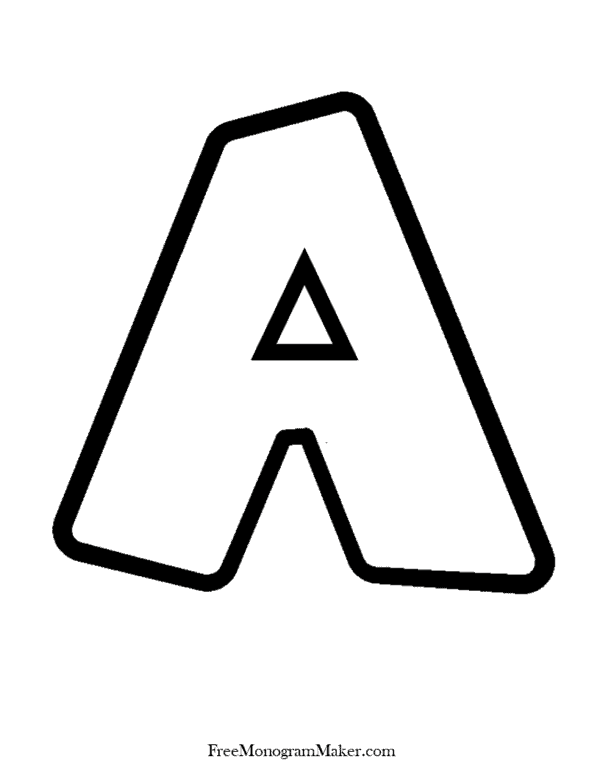 Bubble letter A