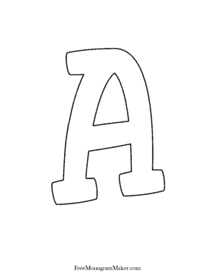 A in Bubble Letters
