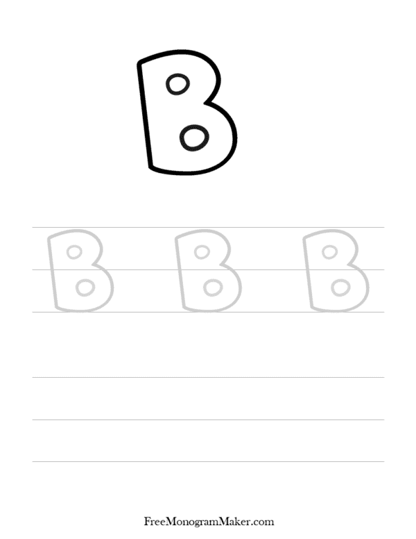 How to draw bubble letter b