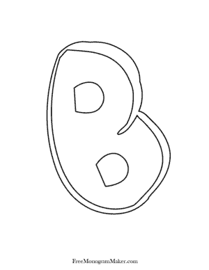B in bubble letter