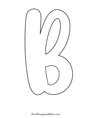How to draw bubble letter B