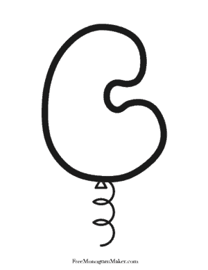 C balloon letter
