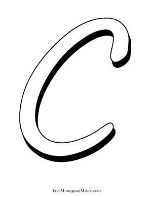 3D letter C