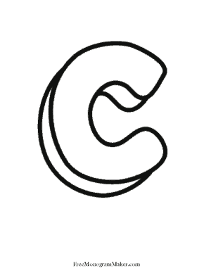 C bubble letter