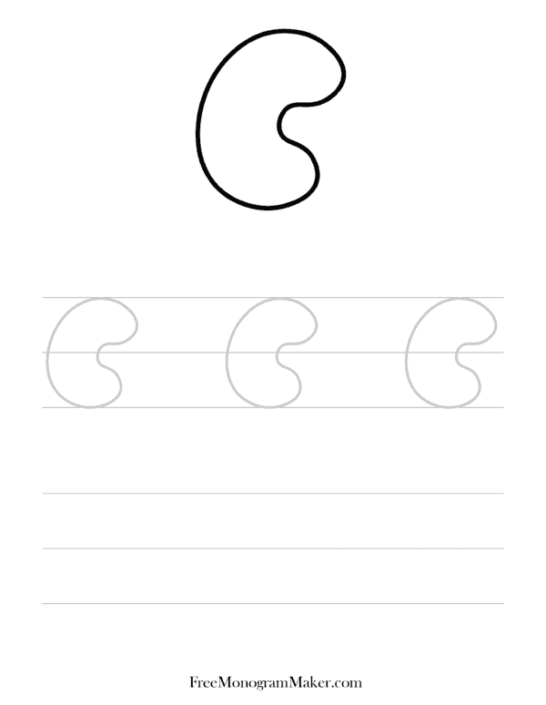 How to draw a bubble letter C